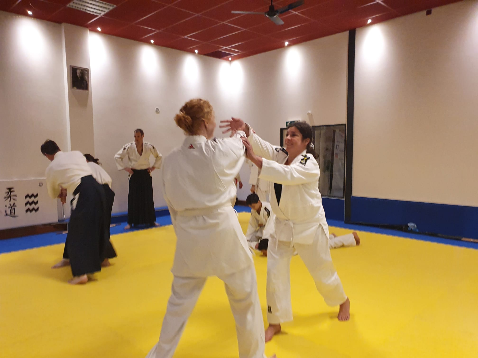 1e training aikido bij Dojoka